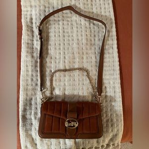 Suede and leather Coach bag